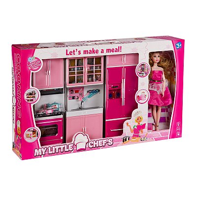 My Little Chefs Üçlü Bebekli Mutfak Set