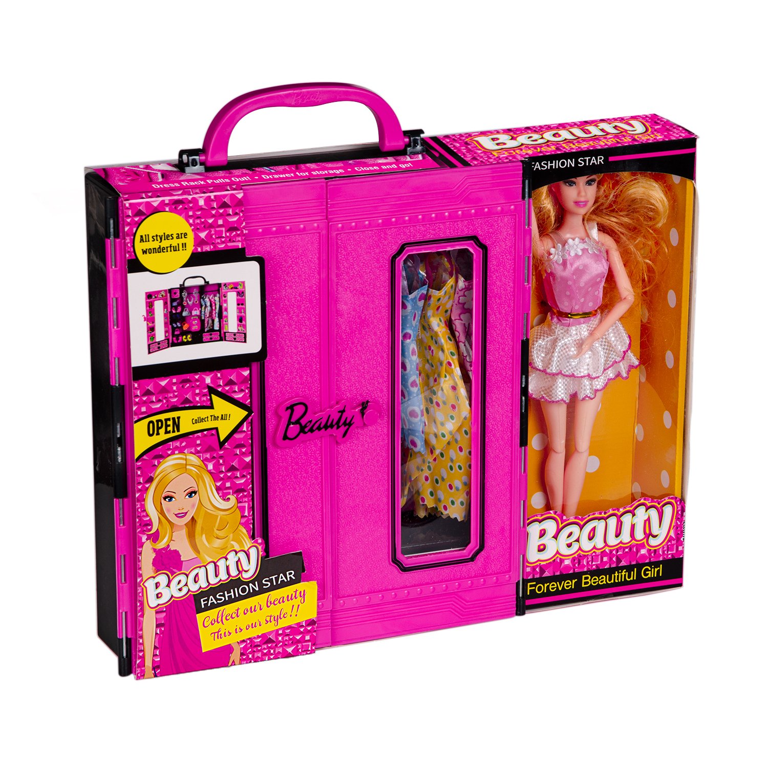 Beauty Aksesuarlı Bebekli Gardrop